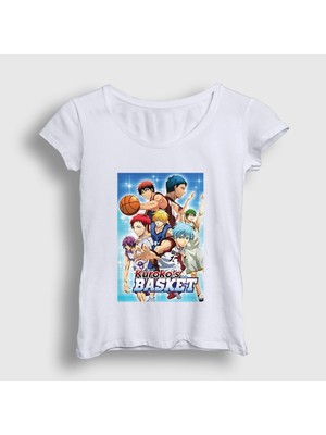 Presmono Kadın Beyaz Cover Kuroko's Basketball Basket T-Shirt