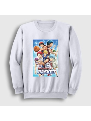 Presmono Unisex Beyaz Cover Kuroko's Basketball Basket Sweatshirt