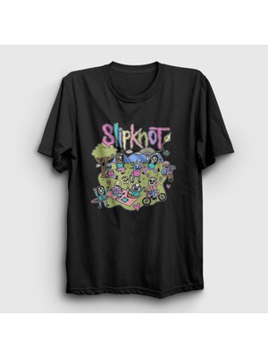 Presmono Unisex Siyah Picnic Piknik Metal Slipknot T-Shirt