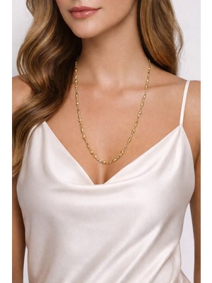 Suzi Shine 14K Altın Kaplama Çubuk Kolye 75 cm
