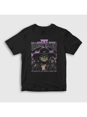 Presmono Unisex Çocuk Siyah Dead Wwe The Undertaker T-Shirt