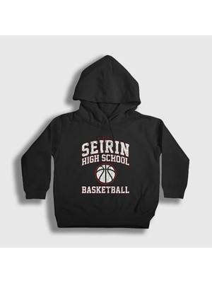 Presmono Unisex Çocuk Siyah Seirin High School Kuroko's Basketball Kapüşonlu Sweatshirt