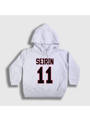 Presmono Unisex Çocuk Beyaz Tetsuya Kuroko 11 Seirin Kapüşonlu Sweatshirt