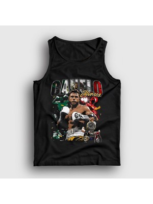 Presmono Unisex Siyah Poster Boks Boxing Canelo Alvarez Atlet