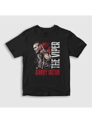 Presmono Unisex Çocuk Siyah The Viper Wwe Randy Orton T-Shirt
