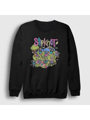Presmono Unisex Siyah Picnic Piknik Metal Slipknot Sweatshirt