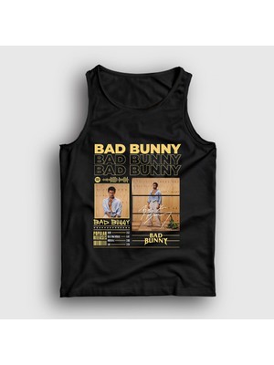 Presmono Unisex Siyah Popular Bad Bunny Atlet