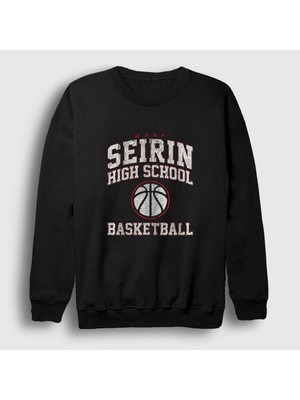 Presmono Unisex Siyah Seirin High School Kuroko's Basketball Sweatshirt