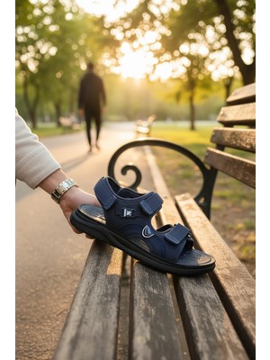 Enoch Erkek Çok Bantlı Cırtlı Düz Taban Sandalet