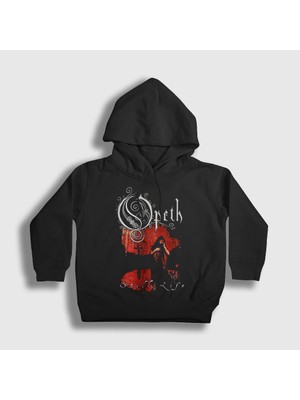 Presmono Unisex Çocuk Siyah Still Life Opeth Kapüşonlu Sweatshirt