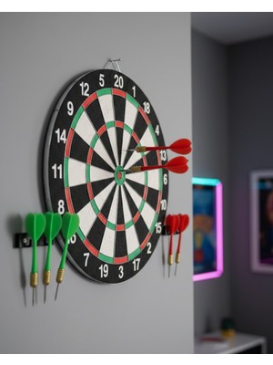 Şık Tasarımlı Dart Tahtası 12 Inç Dayanıklı Ahşap Gövde