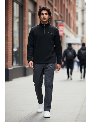 Butik Dar Kesim Kaliteli Yarım Fermuarlı Polar