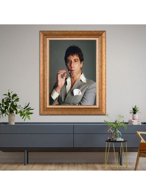 Giyense Altın Varaklı Çerçeveli Paspartulu Tablo RDF305