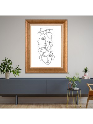 Giyense Altın Varaklı Çerçeveli Paspartulu Tablo RDF1405