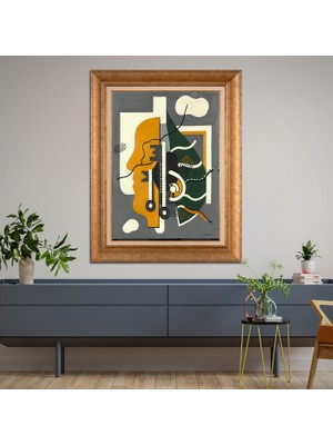 Giyense Altın Varaklı Çerçeveli Paspartulu Tablo RDF142