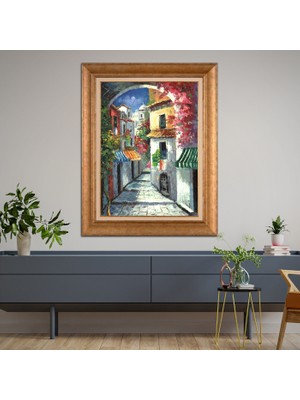 Giyense Altın Varaklı Çerçeveli Paspartulu Tablo RDF514