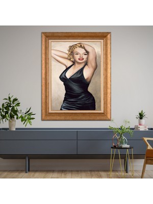 Giyense Altın Varaklı Çerçeveli Paspartulu Tablo RDF1087