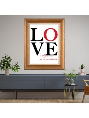 Giyense Altın Varaklı Çerçeveli Paspartulu Tablo RDF894