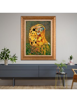Giyense Altın Varaklı Çerçeveli Paspartulu Tablo RDF680