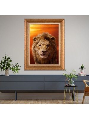 Giyense Altın Varaklı Çerçeveli Paspartulu Tablo RDF1585