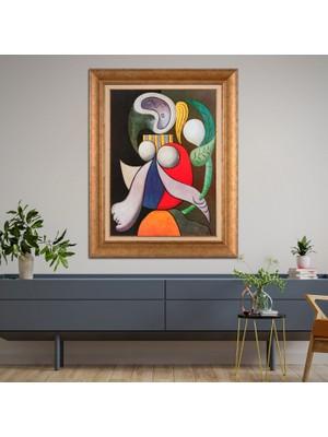 Giyense Altın Varaklı Çerçeveli Paspartulu Tablo RDF1488