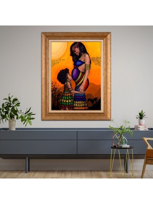 Giyense Altın Varaklı Çerçeveli Paspartulu Tablo RDF902