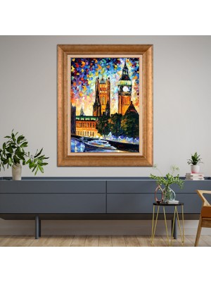 Giyense Altın Varaklı Çerçeveli Paspartulu Tablo RDF1058