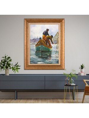 Giyense Altın Varaklı Çerçeveli Paspartulu Tablo RDF465