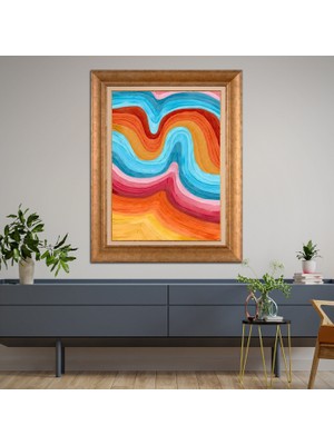 Giyense Altın Varaklı Çerçeveli Paspartulu Tablo RDF1431