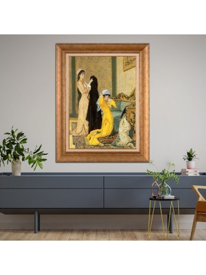 Giyense Altın Varaklı Çerçeveli Paspartulu Tablo RDF382