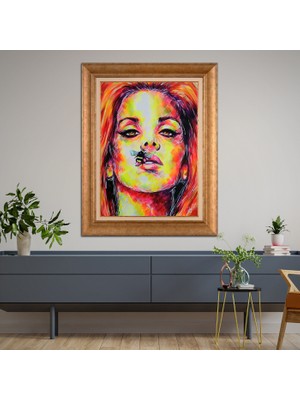 Giyense Altın Varaklı Çerçeveli Paspartulu Tablo RDF639