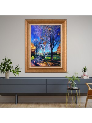 Giyense Altın Varaklı Çerçeveli Paspartulu Tablo RDF353