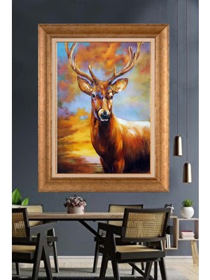 Giyense Altın Varaklı Çerçeveli Paspartulu Tablo RDF70