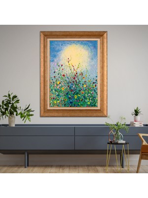 Giyense Altın Varaklı Çerçeveli Paspartulu Tablo RDF958