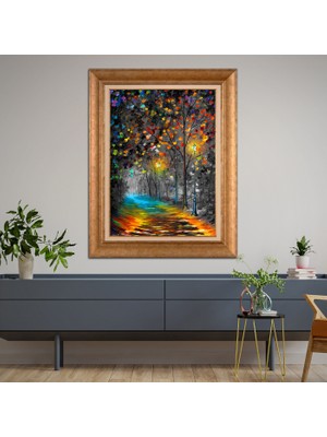 Giyense Altın Varaklı Çerçeveli Paspartulu Tablo RDF585