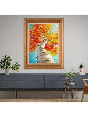 Giyense Altın Varaklı Çerçeveli Paspartulu Tablo RDF381