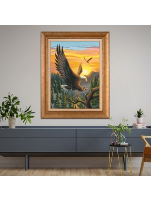 Giyense Altın Varaklı Çerçeveli Paspartulu Tablo RDF491