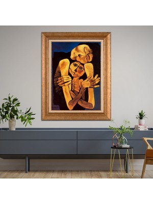 Giyense Altın Varaklı Çerçeveli Paspartulu Tablo RDF349