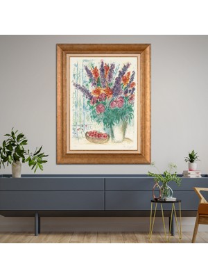 Giyense Altın Varaklı Çerçeveli Paspartulu Tablo RDF297