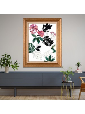 Giyense Altın Varaklı Çerçeveli Paspartulu Tablo RDF325