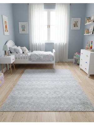 Merinos Sık Dokuma Gri Hol Salon Oda Mutfak Yolluk Halısı