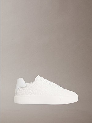 Calvin Klein Kadın Basket Cups Laceup Deri Sneaker