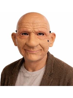 Samur Gerçekçi Yaşlı Adam Maskesi – Lateks Görünümlü Plastik Korku Maskesi