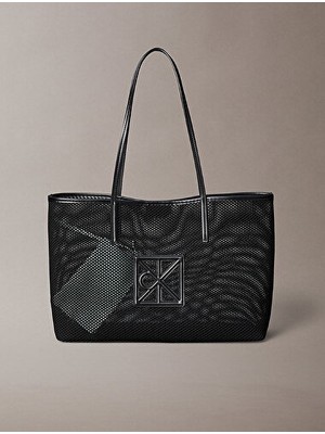 Calvin Klein Kadın Emblem Mesh Tote Çanta