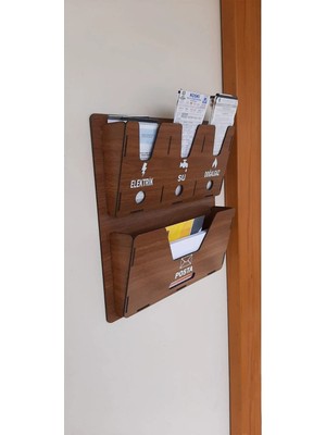 Diken Store Ahşap Ortak Fatura ve Posta Kutusu