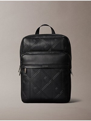 Calvin Klein Erkek Xl Emblem Aop Emboss Round Sırt Çantası