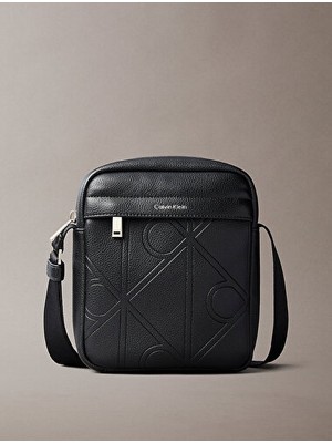 Calvin Klein Erkek Emblem Aop Emboss Omuz Çantası