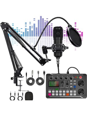GreaTech Profesyonel Podcast Mikrofon ve Ses Katı Seti Stüdyo Yayıncı Condenser Tiktok Youtube Dj Ekipmanı