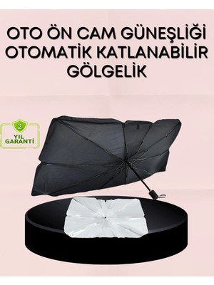 Dukkanıum Uv Korumalı Şemsiye Tipi Oto Güneşliği - Geniş Araç Uyumu