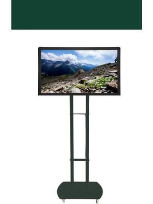 Kevega Tekerlekli Televizyon Askı Aparatı / Ünitesi Yeşil Renk (Demonte Ürün)